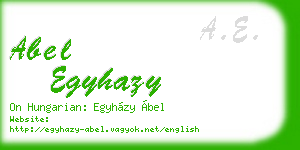 abel egyhazy business card