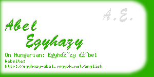 abel egyhazy business card